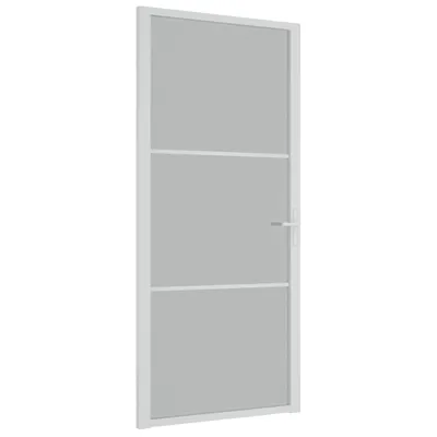 Obrázok produktu pre interiérové dvere vidaXL 93x201,5 cm Biele matné sklo a hliník