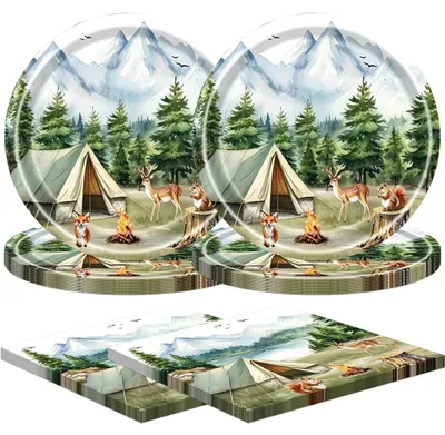 Image de Service de camping complet - 57 pièces pour 16 personnes, couleur vert