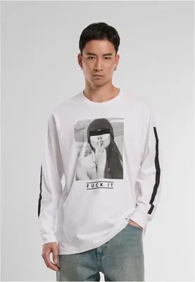 Immagine prodotto di T-shirt uomo a manica lunga Mr. Tee Fuck it Longsleeve bianco - S