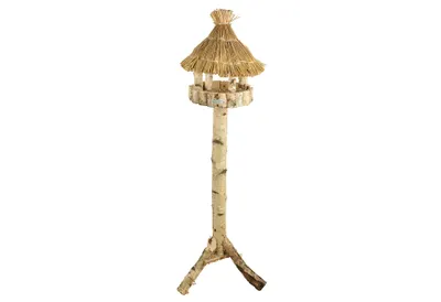 Image de Esschert Design Mangeoire bouleau ronde sur pied ; FB315