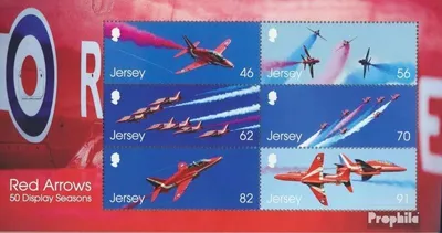 Produktbild von Briefmarken GB - Jersey 2014 Mi Block116 (kompl.Ausg.) postfrisch Kunstflugtafel
