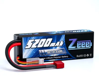 Produktbild von Zeee 2S Lipo Akku 5200mAh 7,4V 80C RC Lipo Batterien mit T Stecker
