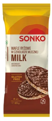 Zdjęcie produktu dla Sonko. Milk - Wafle ryżowe w czekoladzie mlecznej 65 g.