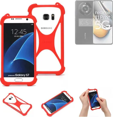 Produktbild von K-S-Trade Handy-Hülle kompatibel mit Realme 11 Pro+ Schutz-Hülle Bumper Silikon Schutz Hülle Cover Case Silikoncase Silikonbumper TPU Softcase
