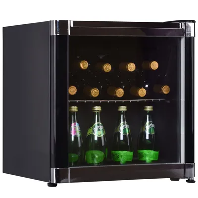 Obrázok produktu pre 43 l Malá mini chladnička so sklenenými dverami čierna Brevik minibar A-grade