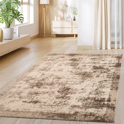 Produktbild von TT Home Wohnzimmer Teppich Esszimmer Vintage Orient Kurzflor Abstraktes Design Robust Größe 80x150 cm