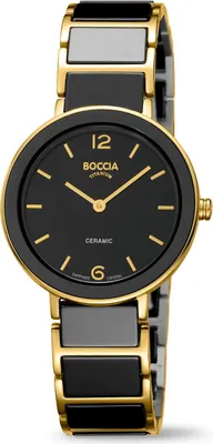 Produktbild von Boccia Damen Titan-Keramik Uhr schwarz 3311-04