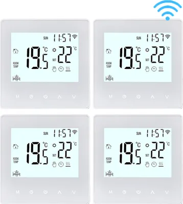 Zdjęcie produktu dla 4X Inteligentny termostat WiFi 3A termostat pokojowy urządzenia do ogrzewania wody ogrzewanie podłogowe, wyświetlacz LCD, sterowanie APP, tryb ręczny/automatyczny