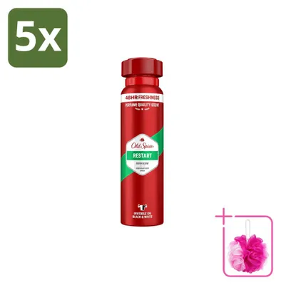 Obrázok produktu pre 5 kusov deodorantu Old Spice Restart vo spreji - 150 ml - balenie