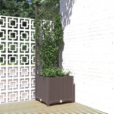 Immagine prodotto di Maison Exclusive - Vaso con graticcio marrone 40x40x136 cm PP