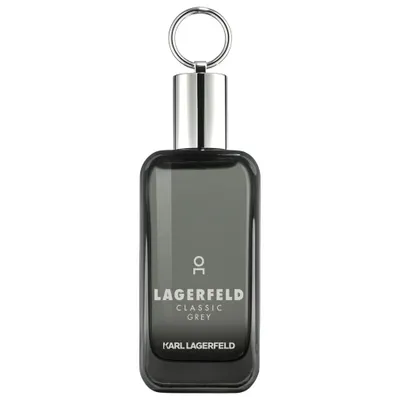 A bottle of Karl Lagerfeld Classic Grey Eau de Toilette.