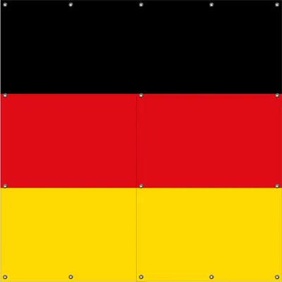 Produktbild von Wallario Outdoor-Poster für Garten oder Balkon, Motiv Deutsche Flagge, in ca. 180 x 180 cm