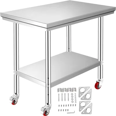 Zdjęcie produktu dla Vevor Stół Warsztatowy Ze Stali Nierdzewnej 300X600X70Mm Regulowany Na
