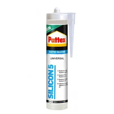 Produktbild von Silikon Pattex Silicon 5 Universal Durchsichtig 280 ml