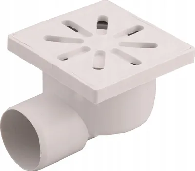 Obrázok produktu pre Odtokový rošt 10x10cm Bočný odtok Ø50 AQUER