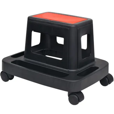 Produktbild von Werkstatt-Rollhocker mit Ablage und Staufächern 150 kg