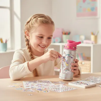 Produktbild von Trinkflasche | Wasserflasche | zum selbst gestalten | Einhorn | 500ml