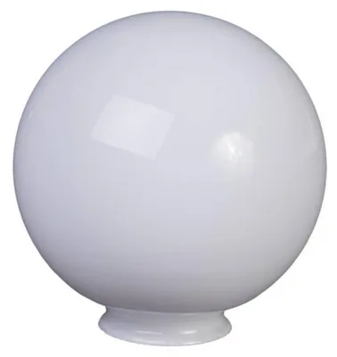 Image de Abat-jour sphérique en verre - Verre de rechange blanc brillant Ø 180 mm - Verre de lampe sphérique - Ouverture de 80 mm - Bord à collerette de 15 mm