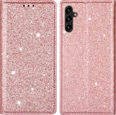 Produktbild von Samsung Galaxy S25 Hülle - Coverup Glitzer Klapphülle - Roségold