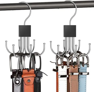 Productafbeelding van Riem Hanger voor Closet - 2 Stuks Zwart
