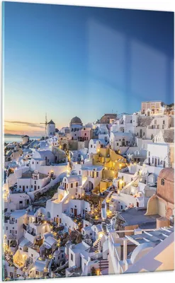 Produktbild von Bilder auf glas - Einteilig - Griechenland Insel Sommer - 70x100cm - Glasbilder - Wandbilder - Bilder - Wanddekoration aus Glas - Glas Bilder - Wandbild auf Glas - GPA70x100-4062