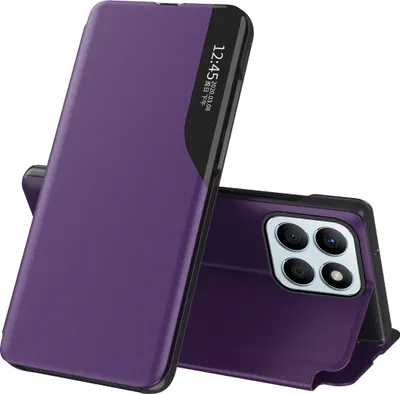 Immagine prodotto di Custodia flip per Honor X8B, custodia in Finto cuoio con finestra e funzione stand Viola