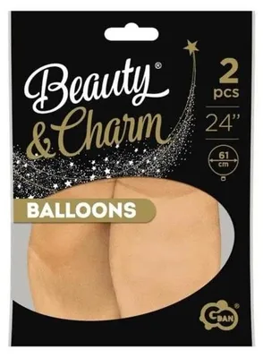 Productafbeelding van Balony Beauty&Charm, pastelkleurige, beige, 61 cm, 2 stuks - Godan