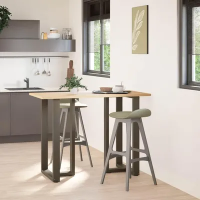 Obrázek produktu pro vidaXL Nohy barového stolu ve tvaru T 2 ks. Přírodní ocel 60x35x(100-101) cm Ocel