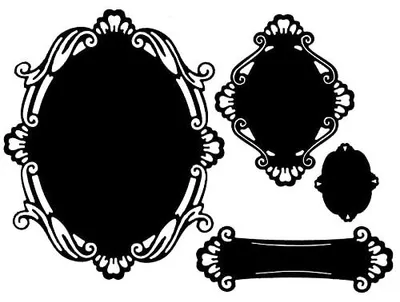 Stanzschablonen-Set, 4 Stahl-Zierabdeckungen, 11,8 x 9,5 cm, für Stanzmaschinen