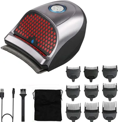 Produktbild von Tragbarer Haarschneider für Herren – 9 Aufsteckkämme + 60 Minuten Akkulaufzeit, abwaschbare Edelstahlklingen + Reisetasche