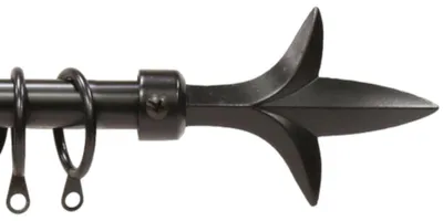 Obrázek produktu pro Roztažitelná záclona Brixo v černé barvě – roztažitelná od 71 cm do 122 cm