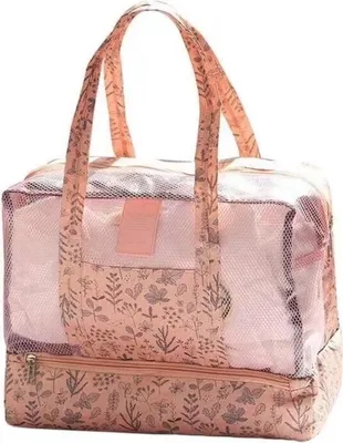 Produktbild von Damen Trocken Nass Getrennt Schwimmtasche atmungsaktiv wasserdichte Tasche Sporttasche Badetasche Waschtasche Aufbewahrungtasche für Schwimmen Sport Reise Fitness