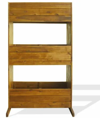 Image de Bordure de jardin surélevée en bois d'acacia massif