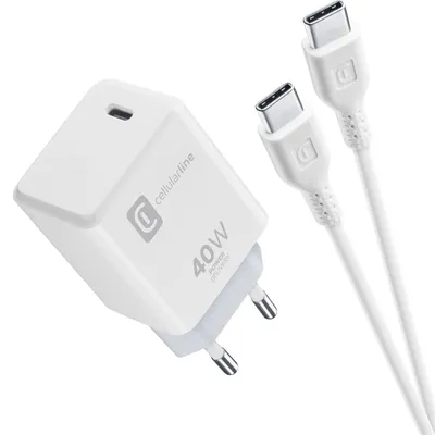 Produktbild von Cellularline ACH USB-C 40W Kit, Drinnen, AC, 1 m, Weiß