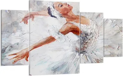 Produktbild von Bild auf Leinwand - Leinwandbild - Frau Tanz Ballett Körper - 160x90cm - Wand Bild - Wanddeko - Leinwanddruck - Bilder - Kunstdruck - Wanddekoration - Leinwand bilder - Wandkunst - DL160x90-3101