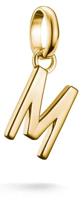 Produktbild von THOMAS SABO Charm-Anhänger Buchstabe M Connect vergoldet 18k Vergoldung, Recycel
