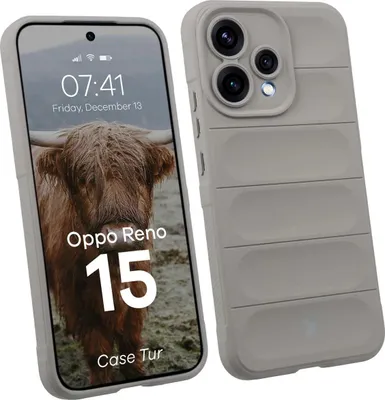 Produktbild von Robuste Handyhülle für Oppo Reno 15, Bizon Case Tur, Hellgrau