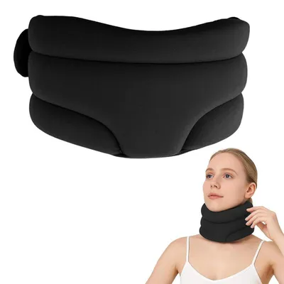 Produktbild von Halsstütze Memory Foam, ergonomische Nackenstütze mit 360° Unterstützung, weicher Nackenkragen für Büro und Alltag 52 cm