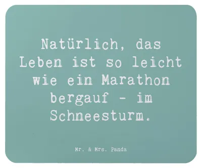 Produktbild von Mr. & Mrs. Panda Mousepad Spruch Leichtigkeit im Leben - Meeresbrise - Geschenk, Stimmung, pc, mauspad laptop, Freude, Mouse Pad, Motivation, Sommerbrise, mausteppich