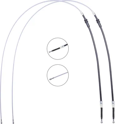 Produktbild von RIDEX Handbremsseil Seilzug Feststellbremse für VW Caddy III Kombi (2KB, 2KJ, 2CB, 2CJ) Hinten Links Hinten Rechts 124C1185