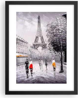 Produktbild von Gerahmtes Poster - Schwarzer Rahmen - Architektur Paris Eiffle Frankreich - 30x40 cm - Wand Bild - Wanddeko - Wandbilder - Wandposter - Bilderrahmen - Bilder - Kunstdruck - Wandbild - P2BPA30x40-2961