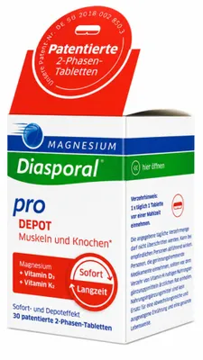 Image de Magnésium-Diasporal Pro Depot Comprimés pour les muscles et les os, 30 comprimés