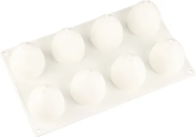 Produktbild von Eierförmige Kuchenform, 8 Mulden, Silikonform, Antihaftbeschichtung, DIY-Gebäckform