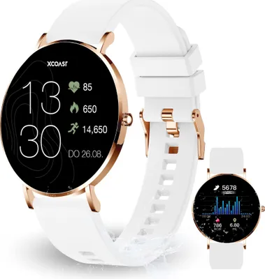 Produktbild von XCOAST SIONA 2 Damen Smartwatch, 42 mm, AMOLED Display, Ultraflach, iOS und Android, Wasserdicht IP68
