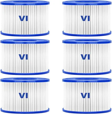 Produktbild von Poolfilter, Filter VI für Pool, Filterkartuschen, 6x Ersatz Filterkartuschen, für Bestway Miami, Monaco Lay-Z-Spa, Vegas, Palm Springs