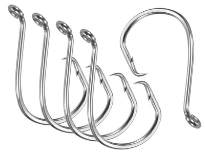 Produktbild von 10 Stück Haken aus Kohlenstoffstahl, Größe 2/0
