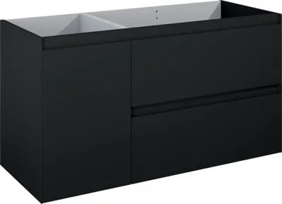 Produktbild von Jungborn Waschtischunterschrank DECEM BxHxT 1200 x 635 x 458 mm rechts Frontfarbe schwarz matt