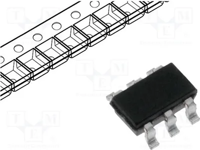 Obrázek produktu pro 25x Tranzistor: NPN / PNP, bipolární komplementární pár, 45V, 0,1A, BC847PN, komplementární