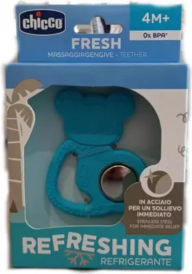 Image de Chicco Koala Teether avec anneau en acier inoxydable, à partir de 4m+, bleu