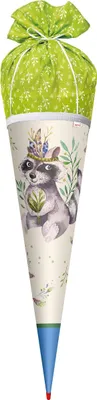Produktbild von Roth Schultüte 70cm rund Lieblingsstück Willi Waschbär